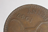 1947 - M - Australia Penny - Date Doubled (R5) - VF