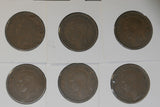 1945 - Australia Penny * 6 - aF to aVF - Bulk