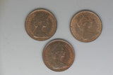 UK - Great Britain - New Half Penny * 3 - QEII - 1972, 1981, 1982 - EF / gEF