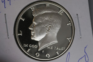 1991 - S - Half Dollar Coin - USA - Kennedy - Proof