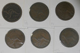 1943 - Y. - Australia Penny * 6 - gF to aVF - Some Varnished - Bulk