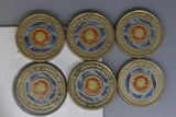 2018 - Australia - 2 Dollar Coins * 6 - Eternal Flame Lest We Forget - EF / gEF