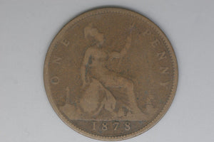 1878 - Penny - UK - Great Britain - aVG