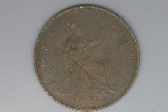 1877 - Penny - UK - Great Britain - F / Problem