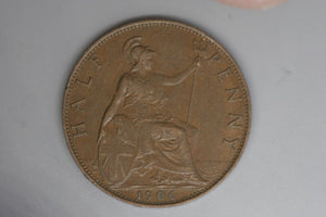 1906 - Half Penny - UK - Great Britain - aEF