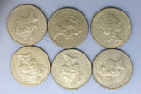 1997 - Australia - 1 Dollar Coins * 6 - Kingsford Smith - EF - Bulk