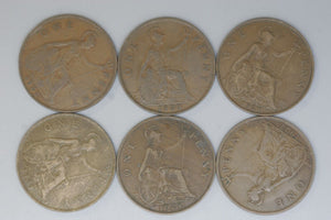 Penny * 6 - UK - Great Britain - KGV - 1921, 1927, 1928, 1929 * 2, 1930