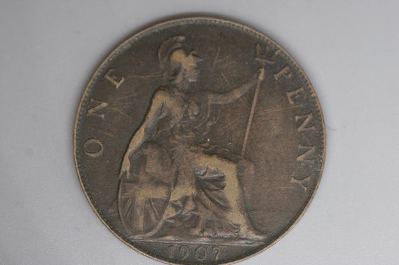 1907 - Penny - UK - Great Britain - VF