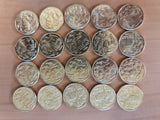 2019 - Australia - 1 Dollar Coins * 20 - Mob of Roos - JC - Bulk - gEF / aUNC