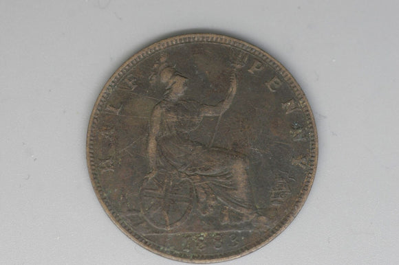 1881 - Half Penny - UK - Great Britain - aVF / Problem Coin