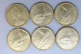 1984 - Australia 1 Dollar Coins * 6 - Mob of Roos - Bulk - EF