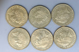 2002 - Australia - 1 Dollar Coins * 6 - Year of the Outback - gVF - Bulk