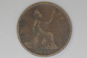 1874 - Penny - UK - Great Britain - VG