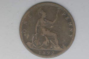 1892 - Penny - UK - Great Britain - aF