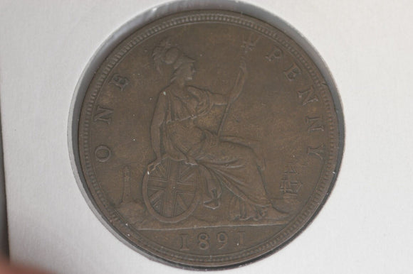 1891 - Penny - UK - Great Britain - VF