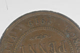 1919 - Australia Penny - One Dot - gF / Verdigris