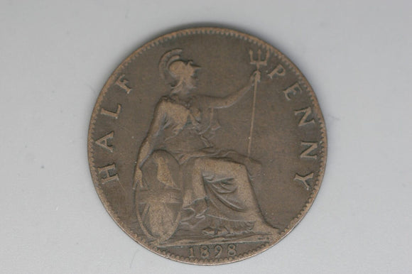 1898 - Half Penny - UK - Great Britain - aVF