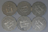 2001 - Australia - 50 Cent Coins * 6 - Centenary of Federation - Victoria - gVF