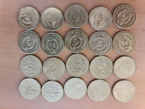 1986 - Australia - 1 Dollar Coins * 20 - Year of Peace - gVF / EF