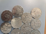 Australia 50 Cent Collection - 15 Coins - 1980 - 1999 inc Commemoratives