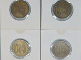 South Korea - 10 Won Coins - 2 * 1971, 1972 & 1979 - F