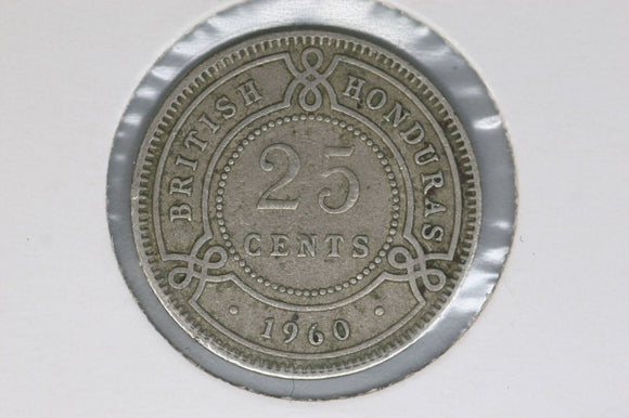 1960 - British Honduras - 25 Cent Coin - VG