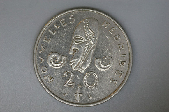 1973 - New Hebrides - 20 Franc Coin - VF