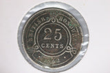 1962 - British Honduras - 25 Cent Coin - G / Verdigris