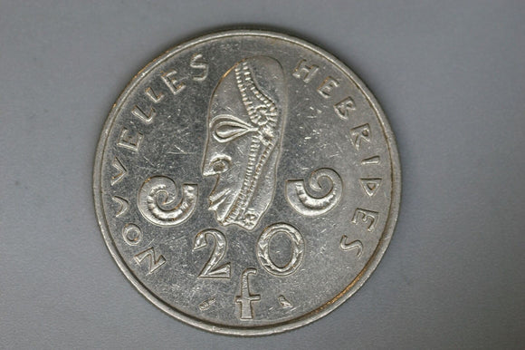 1973 - New Hebrides - 20 Franc Coin - VF