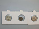 CCCP - 1961 20 Kopeck, 1984 1K & Russia - 1992 10 Kopeck Coins