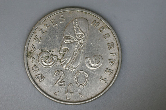 1970 - New Hebrides - 20 Franc Coin - VF