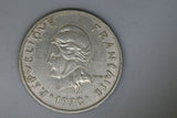 1970 - New Hebrides - 20 Franc Coin - VF