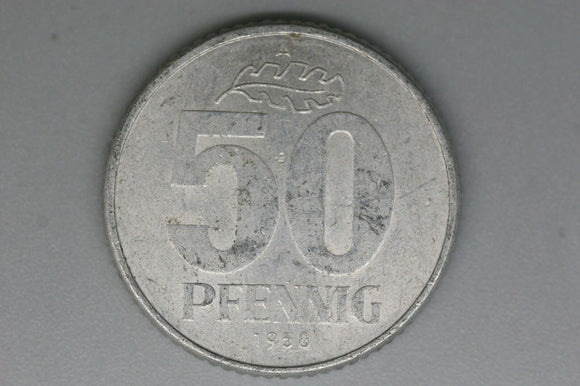 1958 - DDR - East Germany - 50 Pfennig Coin - VF