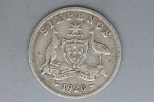 1926 -  Australia - Sixpence - G