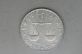 1956 - Italy - 1 Lira - - Diecrack Rim to 'L' - VF