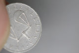 1956 - Italy - 1 Lira - - Diecrack Rim to 'L' - VF