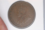 1923 - Australian Penny - Diecracks 'EALTH' & 'ORGIVS' to 'BRI' - F / Verdigris