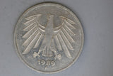 1989 - F - Germany - 5 Deutsche Mark - VF