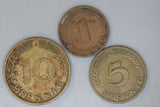 1949 - Germany - Deutscher Laender - 3 * Pfennig Coins - F