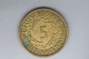 1924 - Germany - 5 Rentenpfennig - VF