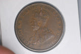 1927 - Australian Penny - Diecrack Rim to Bust to 'REX FD' - F