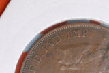 1924 - Australian Penny - Dot between 'ND' - Pealing Error - F / Verdigris