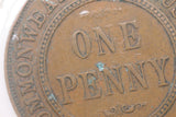 1934 - Australian Penny - Dot after 'O' - VF / Verdigris