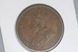 1924 - L - Australian Penny - Diecrack 'REX F D' - F / Verdigris