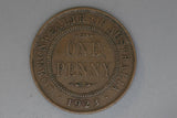 1923 - Australian Penny - Diecrack 'NWEALTH OF' - F