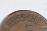 1924 - L - Australian Penny - Diecracks 'TRAL' & 'EORGIVS' - aF