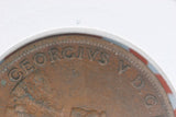 1924 - L - Australian Penny - Diecracks 'TRAL' & 'EORGIVS' - aF