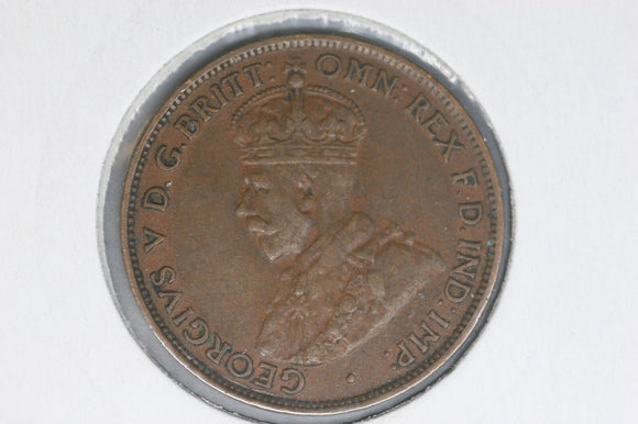 1926 - Australian Halfpenny - gVF / Verdigris