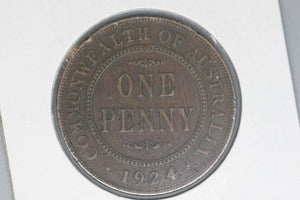 1924 - L - Australian Penny - aEF / Problem Coin