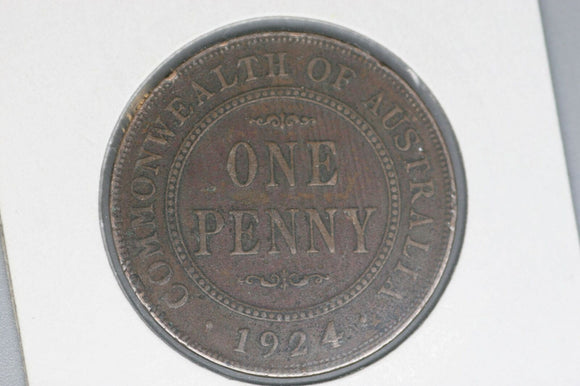 1924 - L - Australian Penny - aEF / Problem Coin